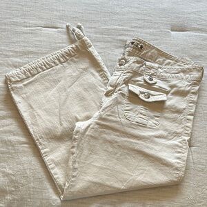 Mudd Y2K Off-White Low Rise Cargo Capris Juniors Size 13